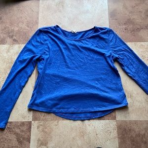 Kids blue, long sleeve tee